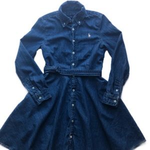 Ralph Lauren Size 12 Denim Button Down Dress